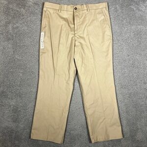 Croft & Barrow MensKhaki Pants 38x29 Classic Fit Tan Flat Front  Easy Care NWT